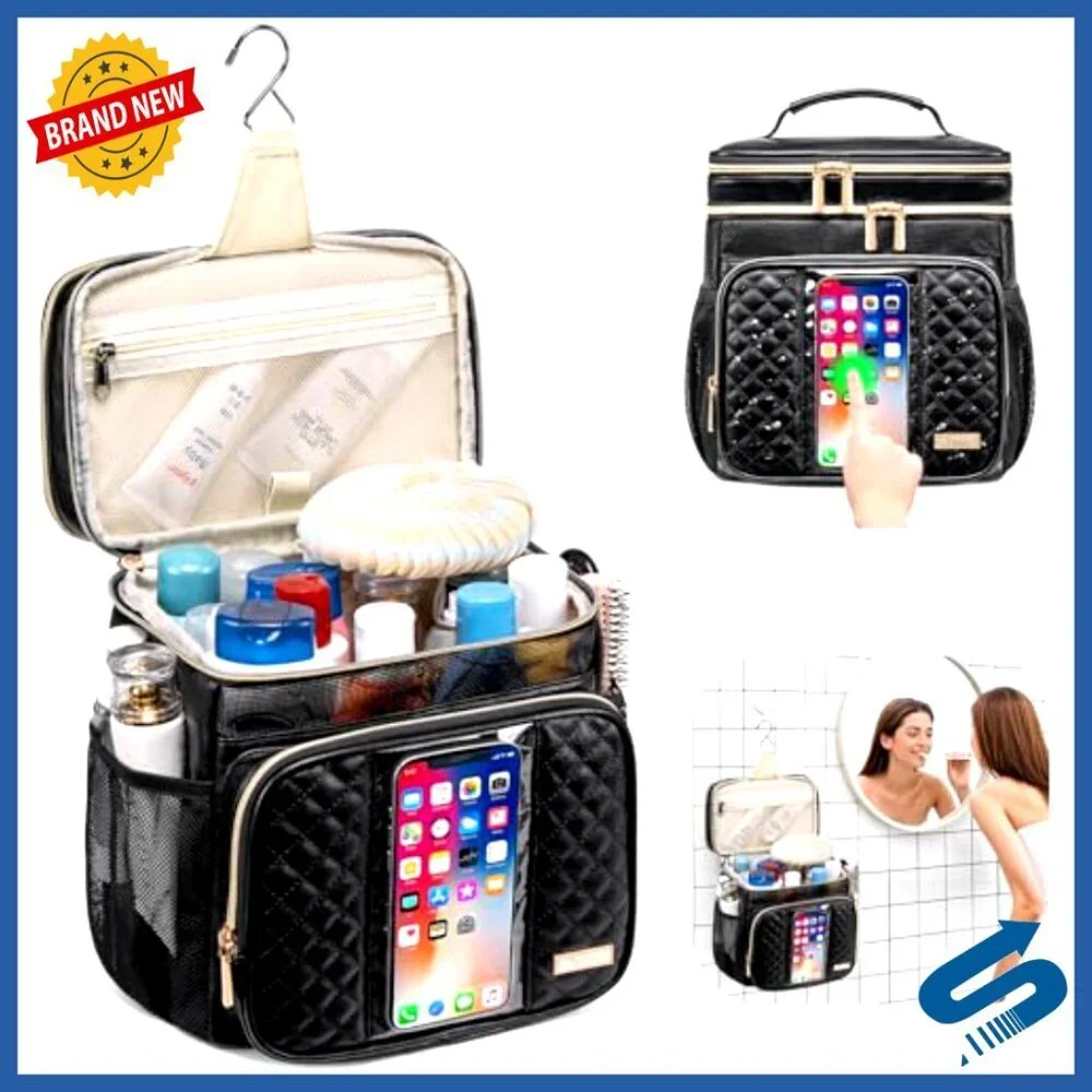 Large Hanging Travel Toiletry Bag Water Resistant Shower Caddy Makeup Organizer